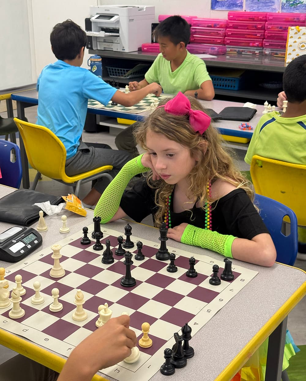 Students taking part in an after-school enrichment class