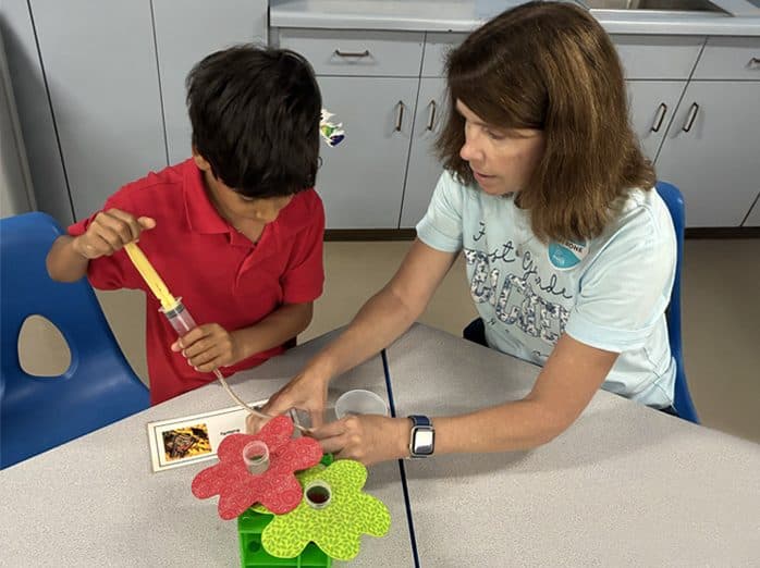 Students in the science lab