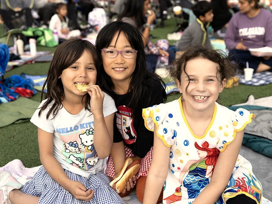 Families at a Del Mar Pines evening event