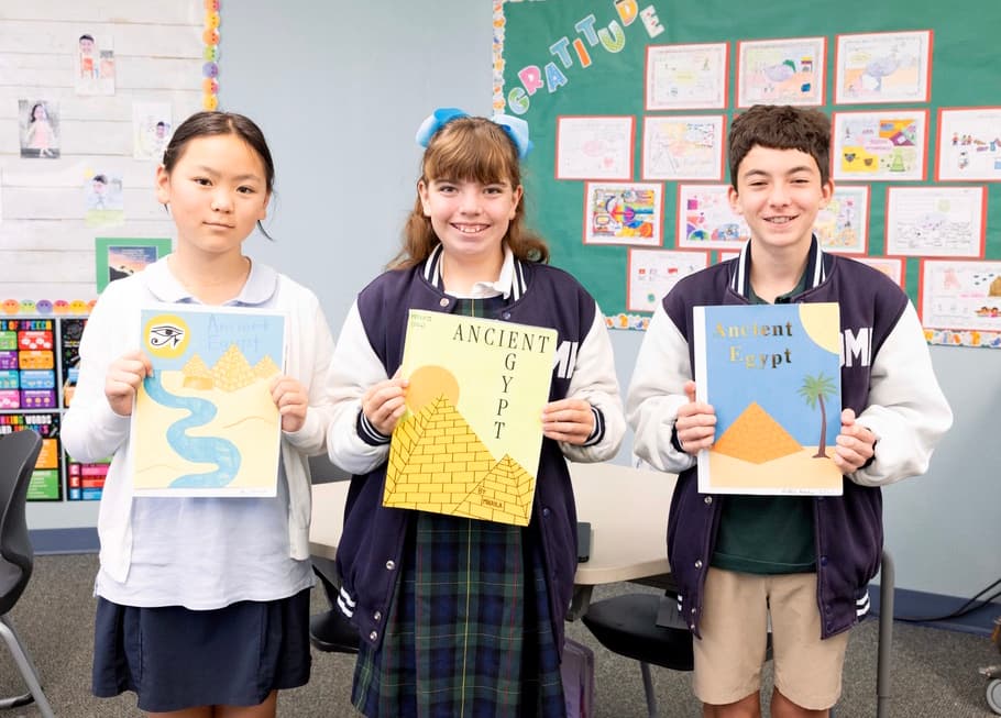 6th graders presenting their ancient civilizations projects