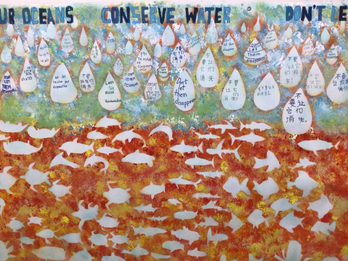 Wyland mural created by Del Mar Pines School students in 2025.