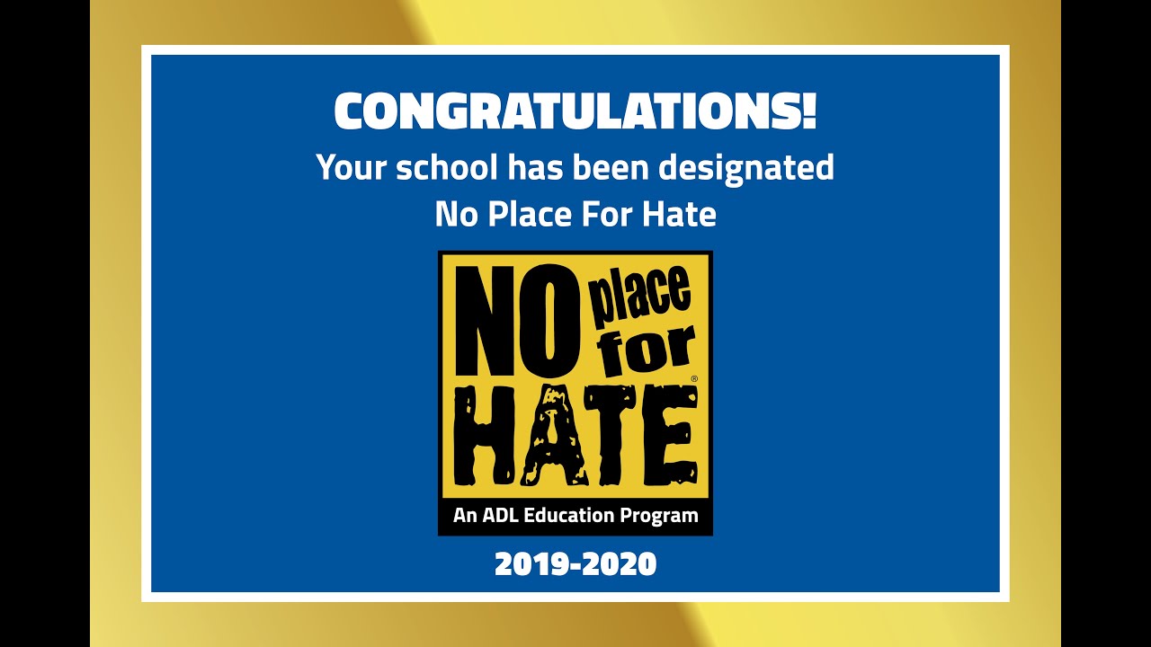 Congratulations to the No Place For Hate Class of 2020!