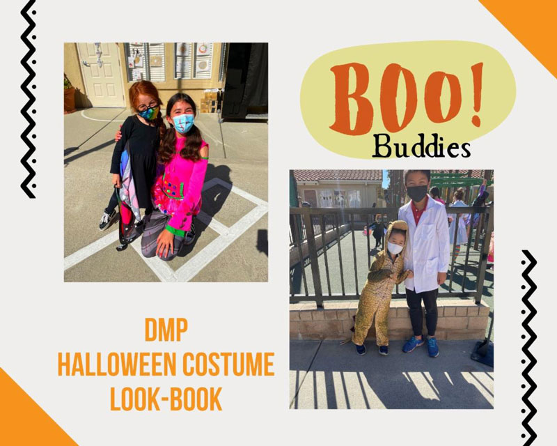 DMP students wearing Halloween costumes