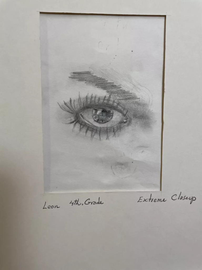 DMP student's pencil sketch of an eye