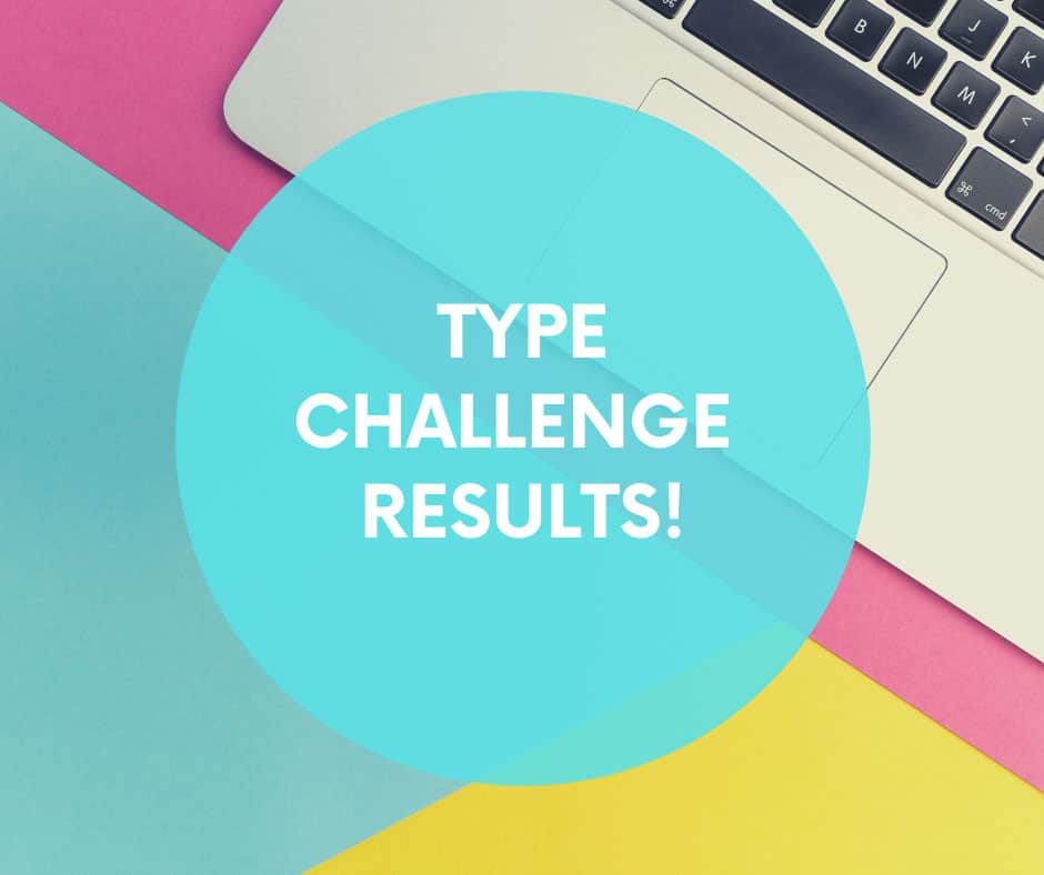 typing challenge results